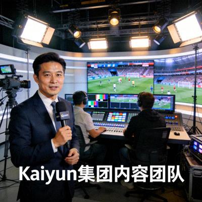 Kaiyun集团内容团队在演播室录制体育节目 - 主持人和制作人员在专业演播室工作