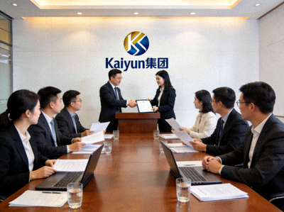 Kaiyun集团商务团队正在进行商务洽谈和合作签约仪式 - 商务会议现场