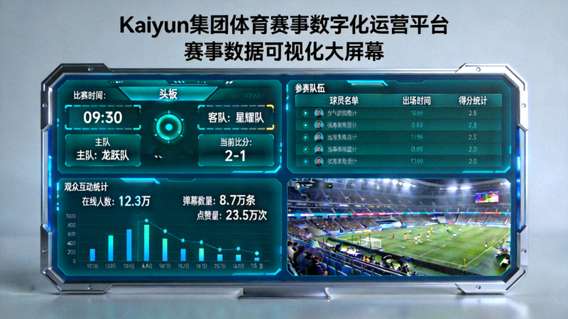 Kaiyun集团体育赛事数字化运营平台 - 赛事数据可视化大屏幕展示