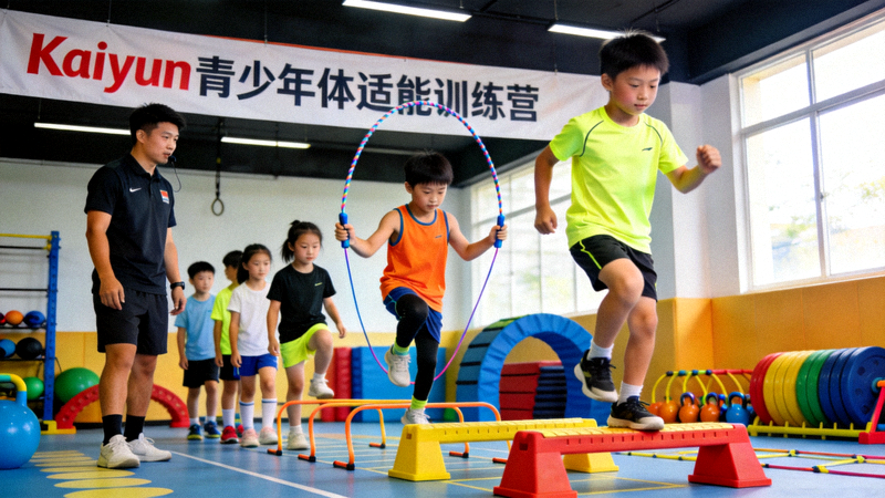 Kaiyun青少年体适能训练营 - 孩子们在专业教练指导下进行趣味体能训练