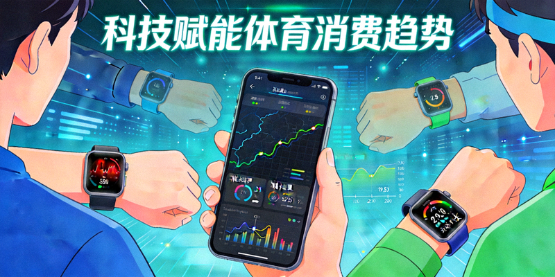 科技赋能体育消费趋势 - 人们使用智能手表和手机应用进行健身数据追踪