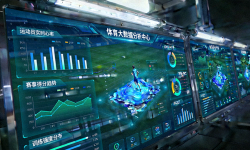 体育大数据可视化场景 - 体育数据分析和可视化展示屏幕